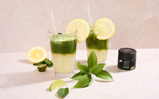 Aloe vera and matcha lemonade